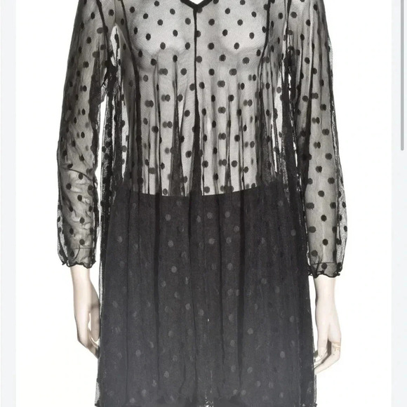 Black,Sheer,polka dot,mesh,lace,Habitat Liv.tunic,NWT
Whimsigoth,dark fairy,kink - Picture 9 of 13